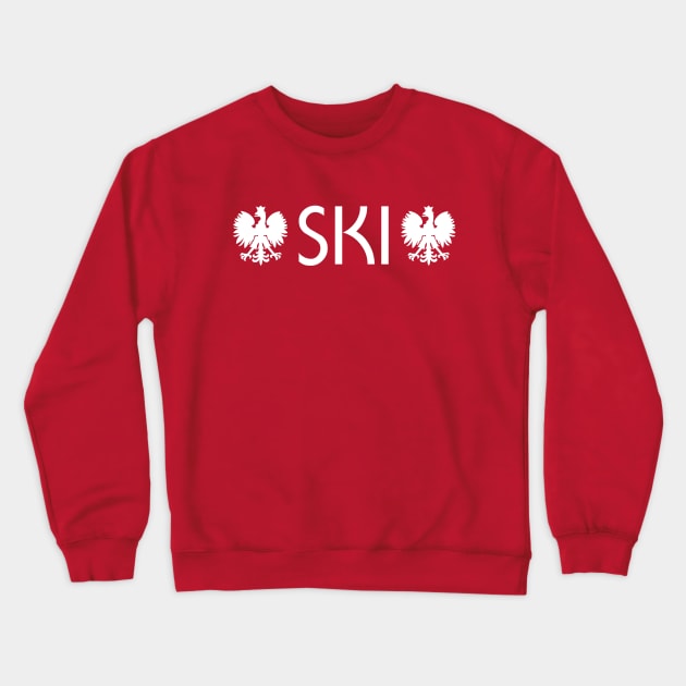 SKI Polish Name Eagle Dyngus Day Crewneck Sweatshirt by PodDesignShop